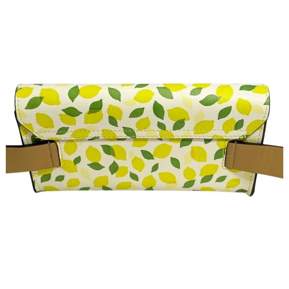 Kate Spade Leather Belt Bag Women's Yellow Lemon Print Cottagecore